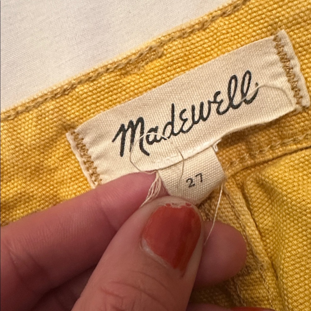 Madewell Emmett Wide-Leg Crop Pants in Greek Gold sz 27 - Picture 5 of 5
